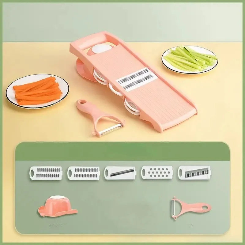 Household Vegetable Cutting Potato Slicer Shredder Multifunctional Fruit Julienne Slicer Grater with Handle Kitchen Gadgets