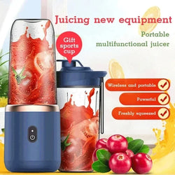 Portable Fruit Mixers Juicers Double Cup Fruit Juice Blenders Summer Electric Juicer USB 6 Blades Juicer Cup Machine for Kitchen