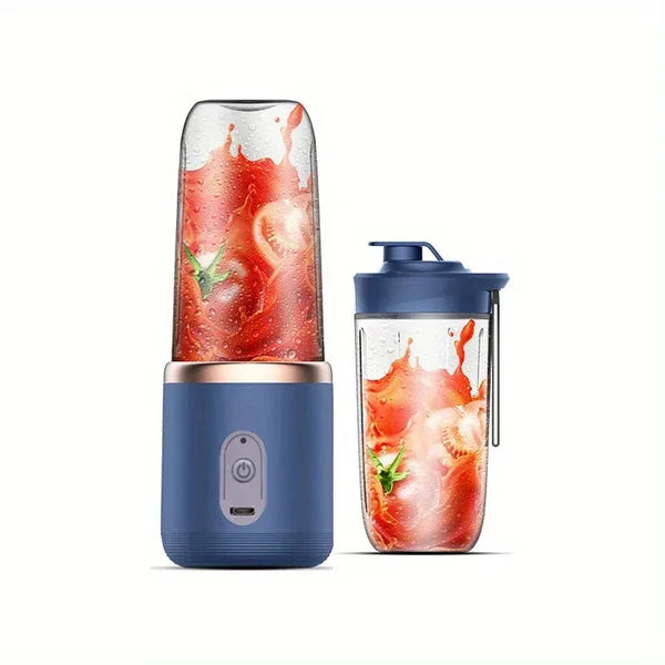 Portable Fruit Mixers Juicers Double Cup Fruit Juice Blenders Summer Electric Juicer USB 6 Blades Juicer Cup Machine for Kitchen