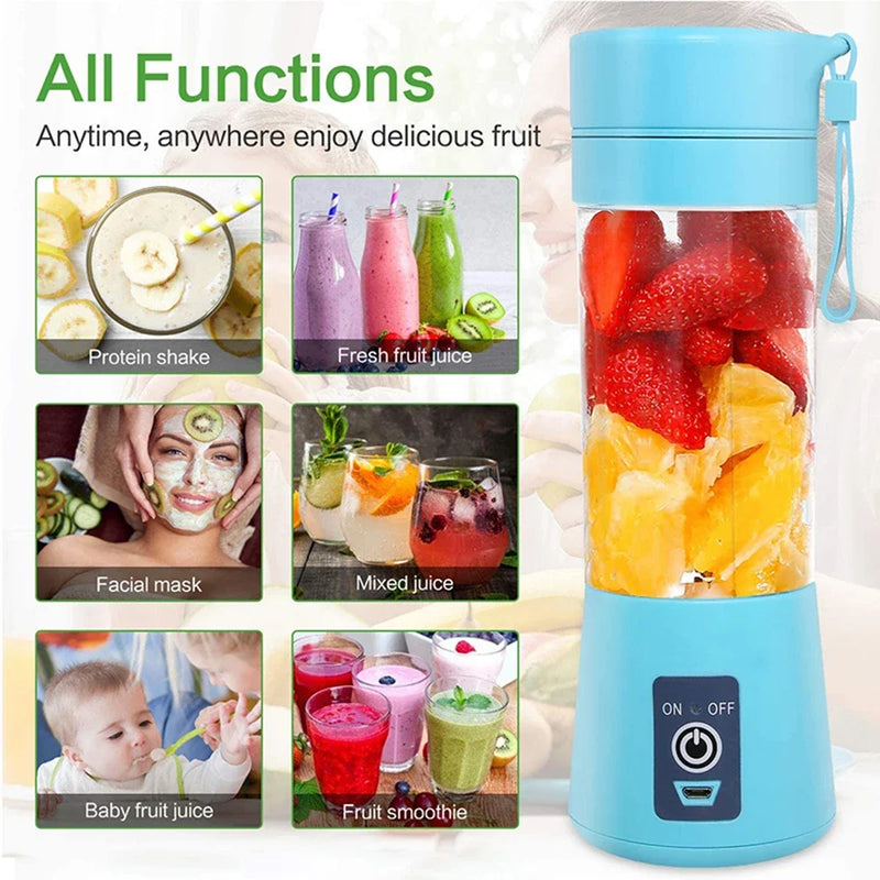 Portable Mini Electric Juicer USB Charging Smoothie Milkshake Maker Automatic Fresh Squeezer Fruit Orange Lemon Kitchen Blender