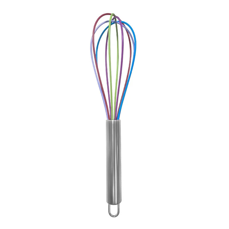 Stainless Steel Balloon Wire Silicone Whisk Manual Egg Beater Mixer Kitchen Baking Utensil Milk Cream Butter Whisk Mixer