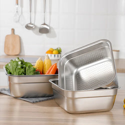 Stainless Steel Square Storage Organizer Tray Washing Vegetables Food Drain Basin Fruits Drain Basket Kitchen Accessories